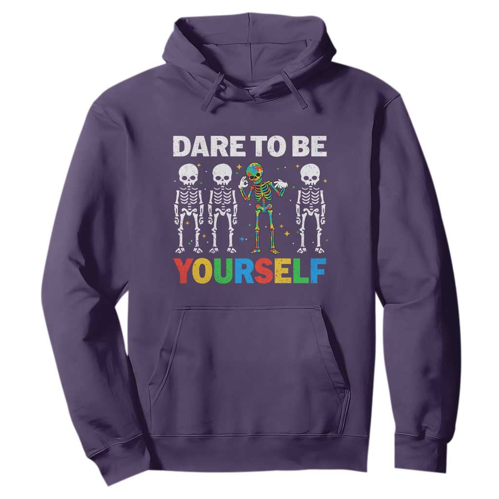 Autism Support 67 Hoodie Dare To Be Yourself Six Seven Autism Skeleton