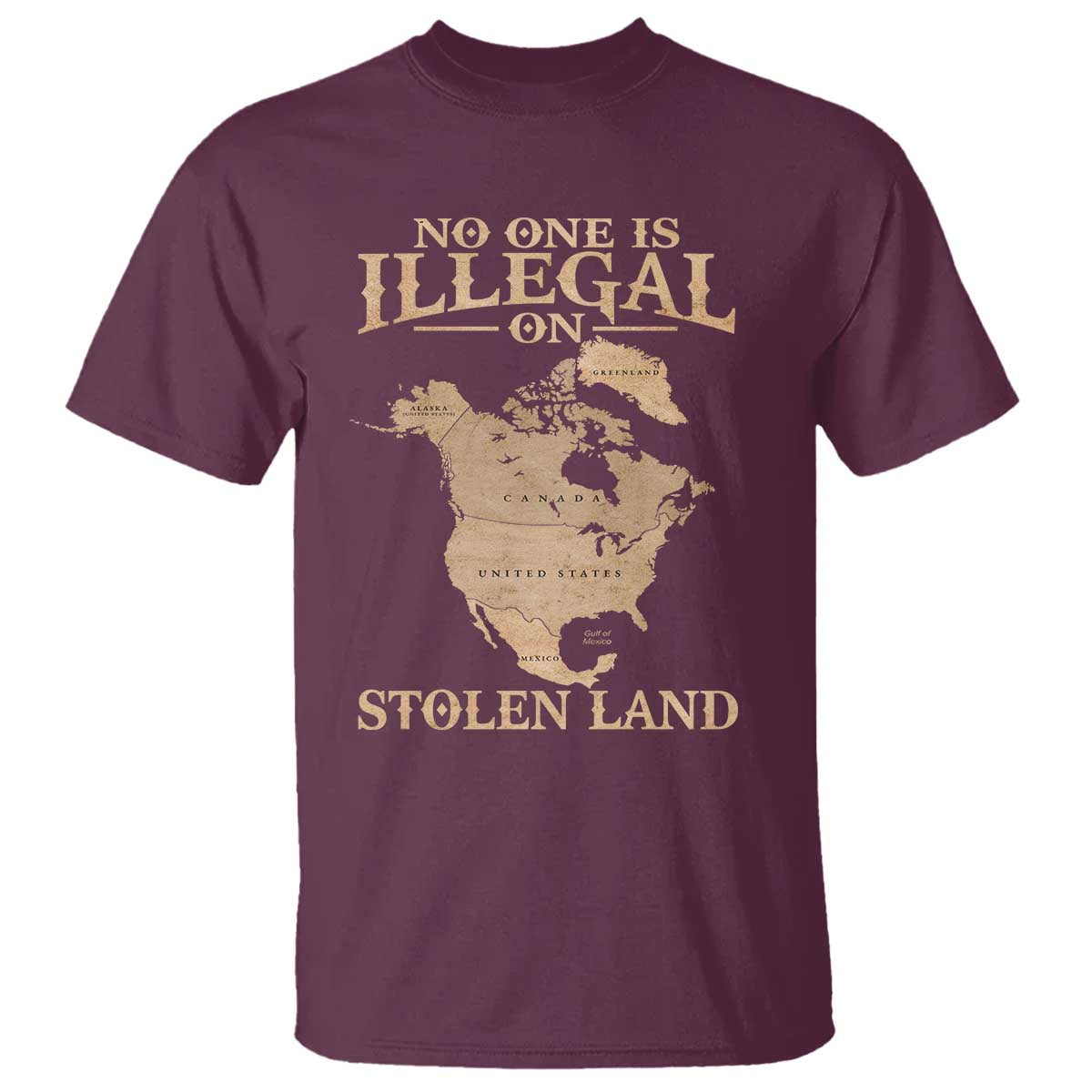 no-one-is-illegal-on-stolen-land-t-shirt-north-america-vintage-map