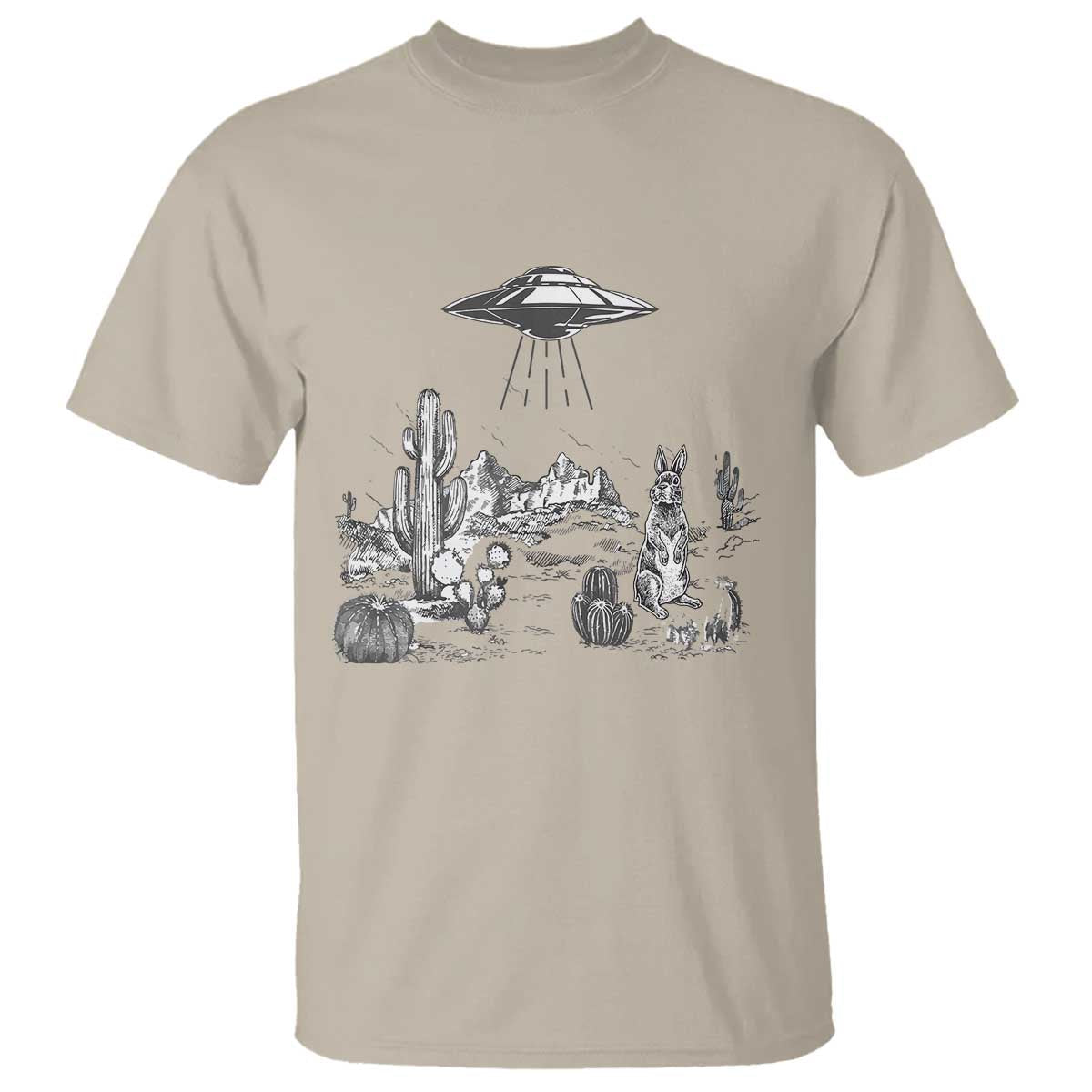 funny-western-easter-day-ufo-bunny-alien-t-shirt