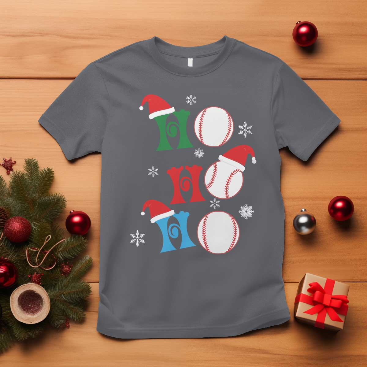 funny-christmas-baseball-t-shirt-triple-ho-sport-santa-hat