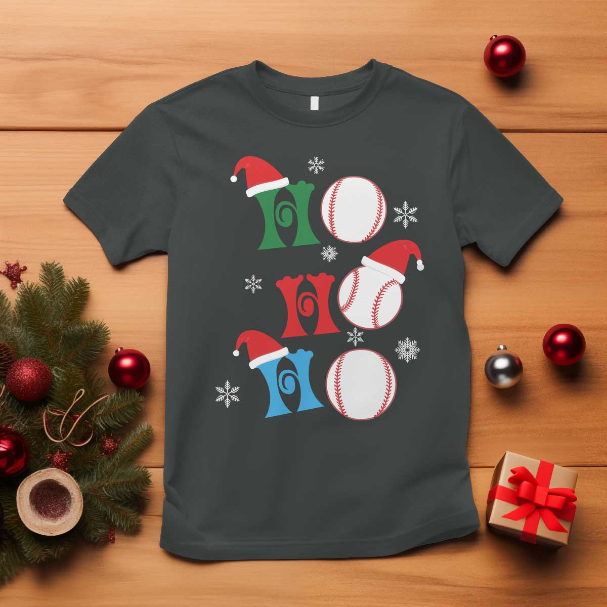 funny-christmas-baseball-t-shirt-triple-ho-sport-santa-hat