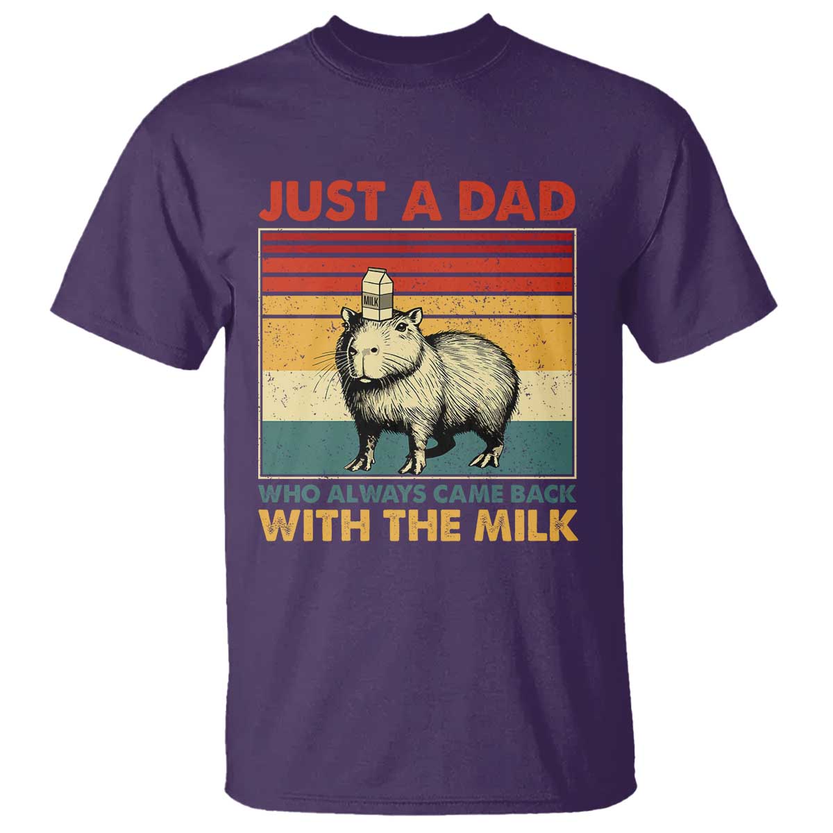 funny-just-a-dad-who-always-came-back-with-the-milk-t-shirt-capybara-fathers-day