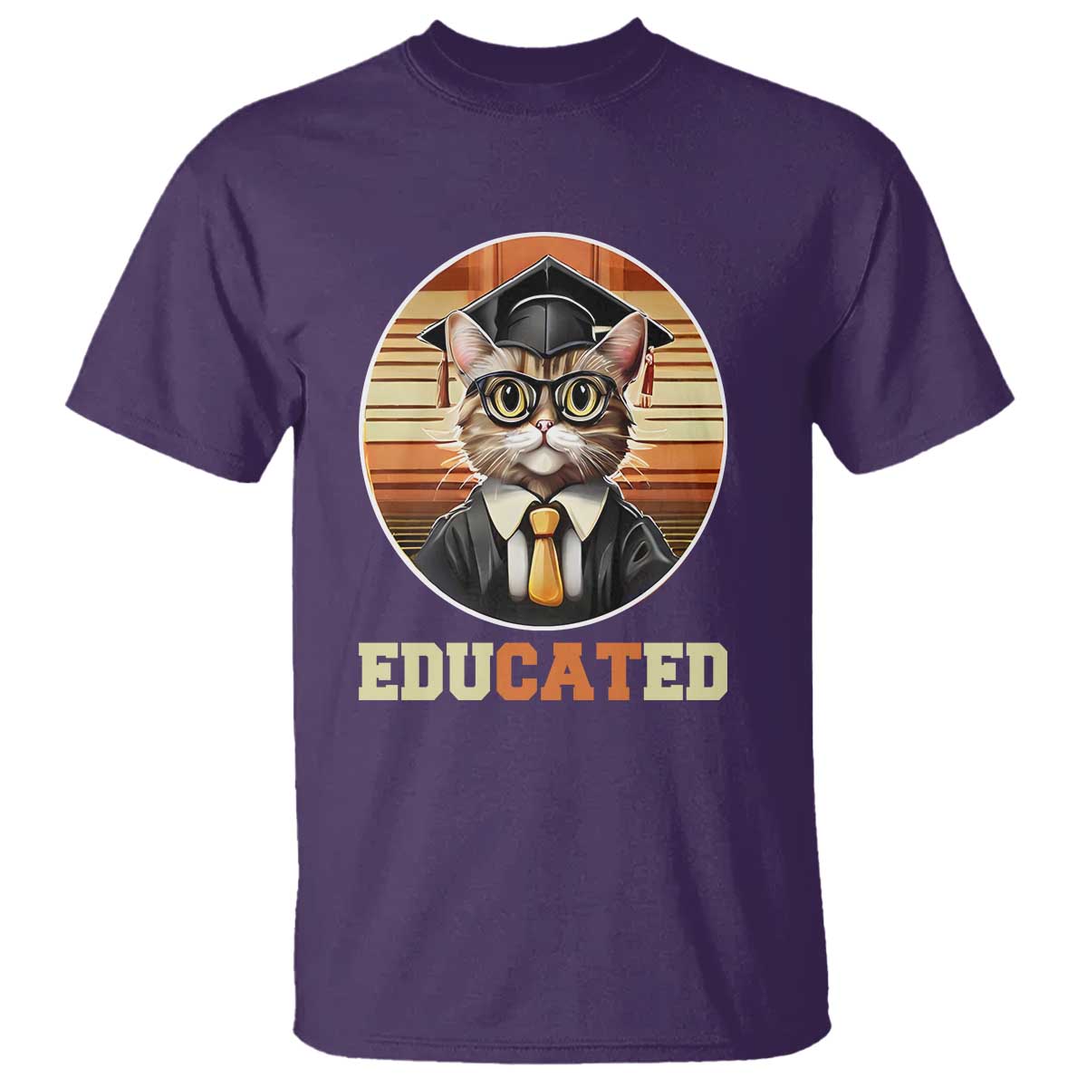 funny-cat-t-shirt-educated-graduation-academic-regalia-cap-gown