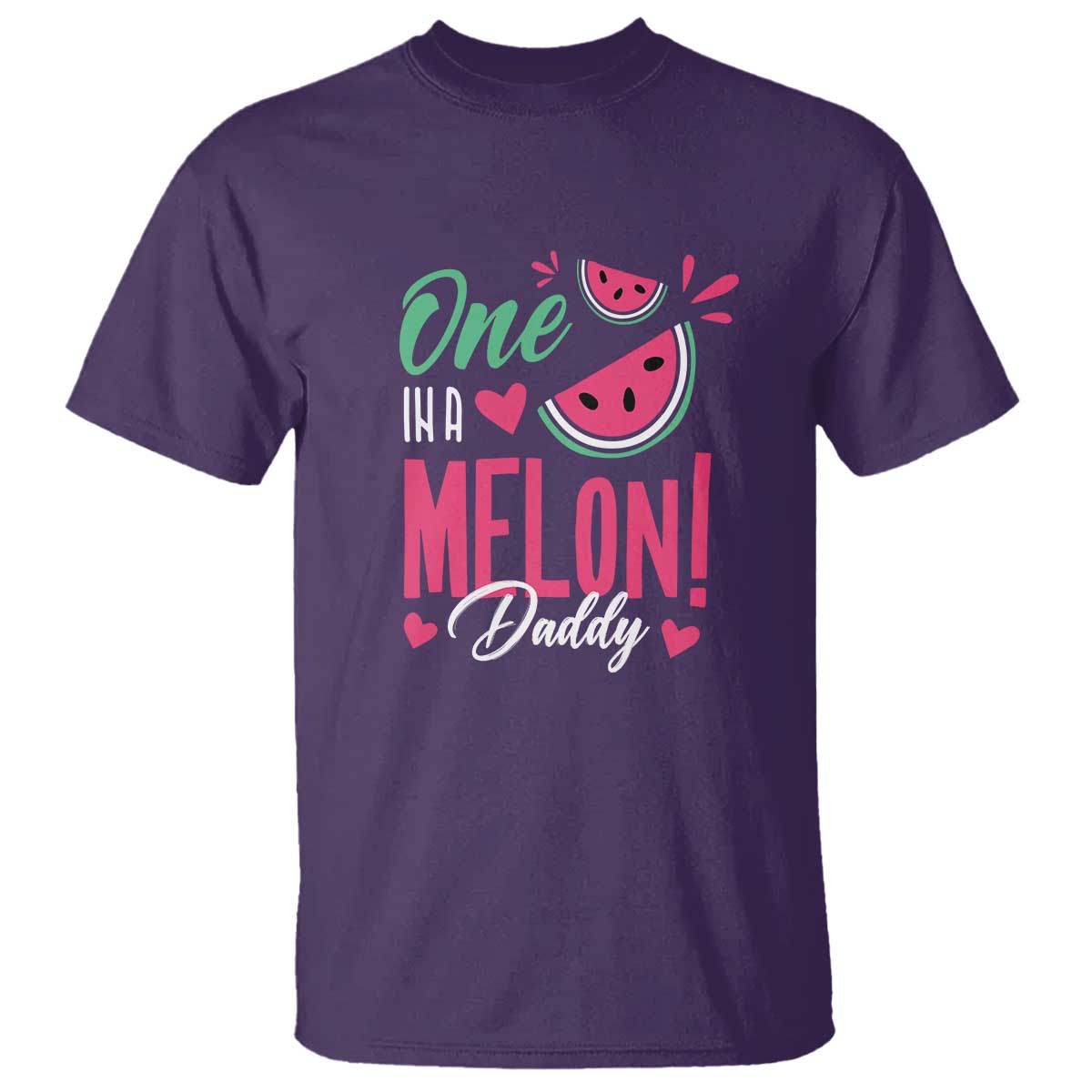 dad-t-shirt-one-in-a-melon-daddy-birthday-funny-watermelon-summer-vacation