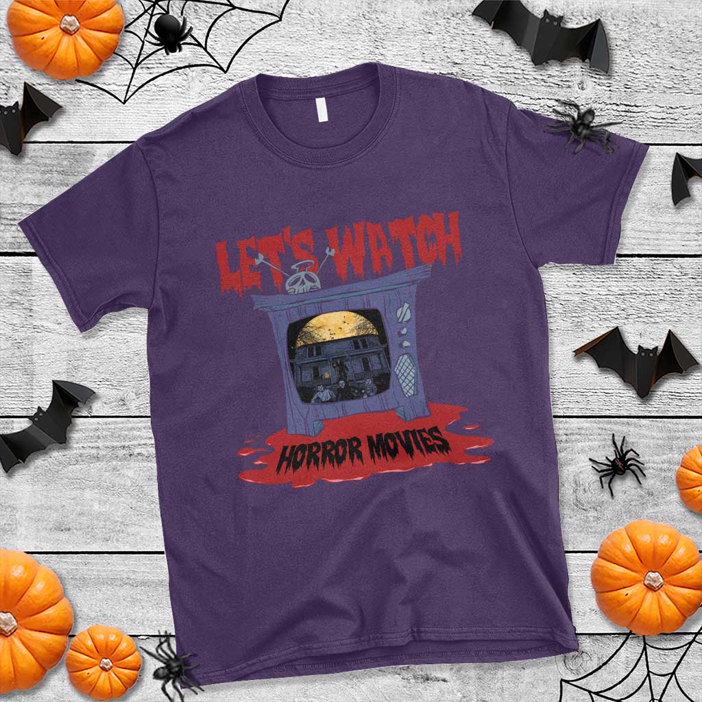 funny-halloween-t-shirt-lets-watch-horror-movies-televison-murderer-blood-skull