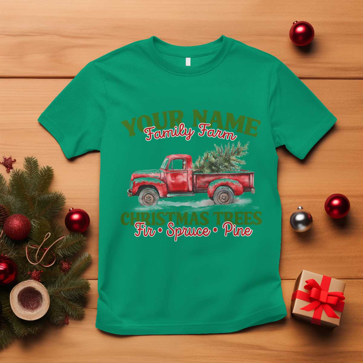 personalized-christmas-family-t-shirt-custom-name-family-farm-christmas-trees-vintage-truck