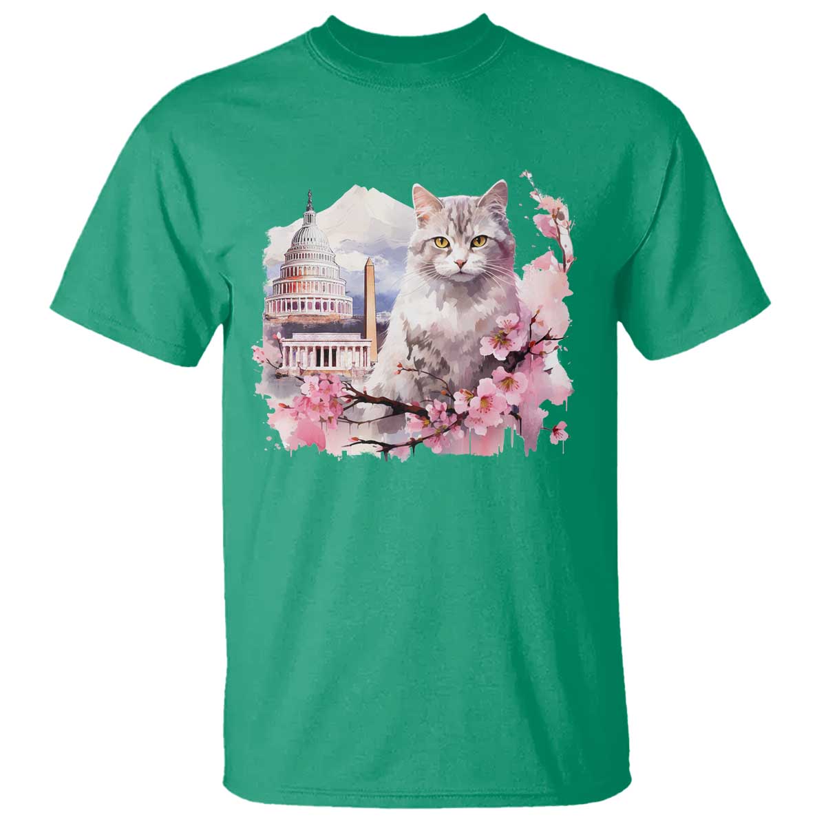 washington-dc-cat-cherry-blossoms-t-shirt-capitol-building-monuments-memorials-sakura