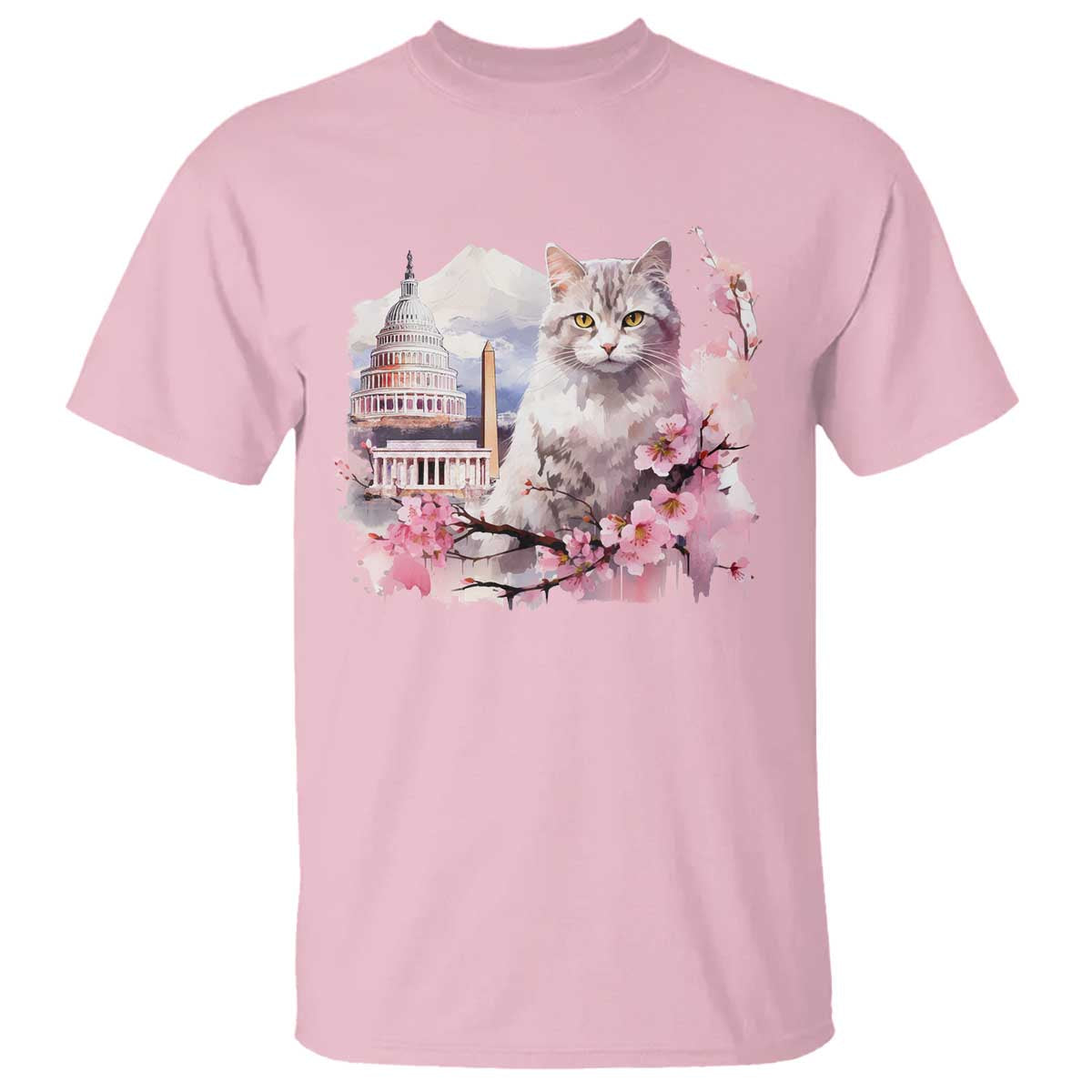 washington-dc-cat-cherry-blossoms-t-shirt-capitol-building-monuments-memorials-sakura