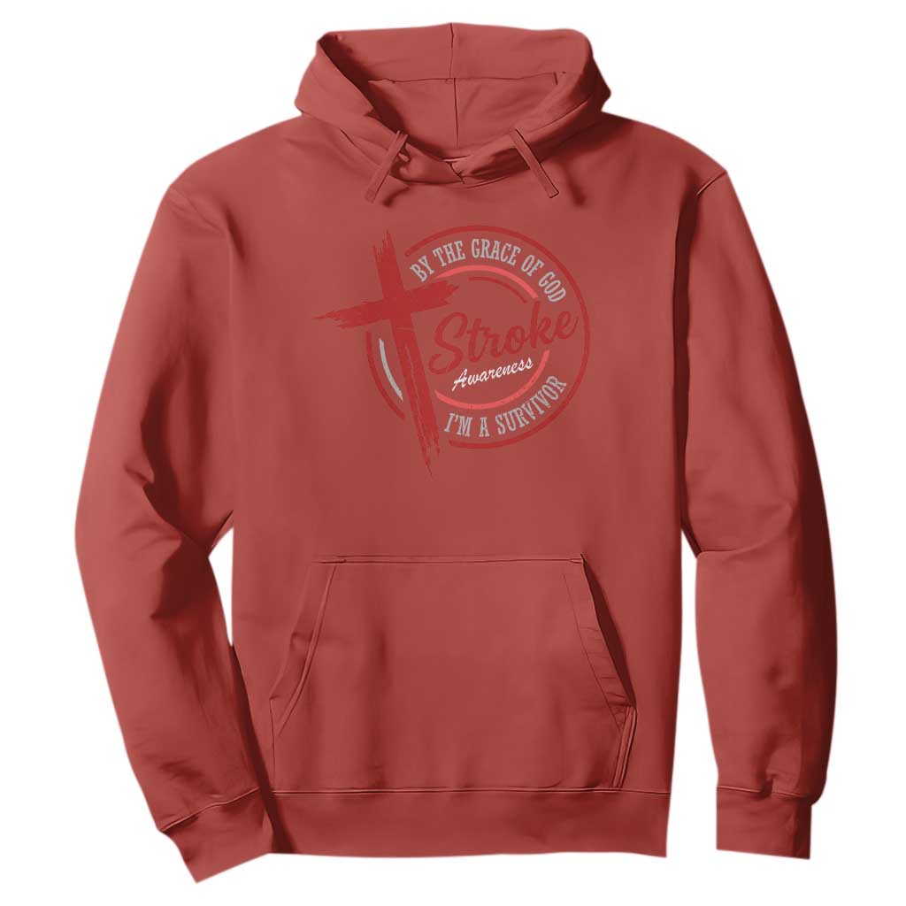 By The Grace Of God I'm A Survivor Stroke Support Hoodie
