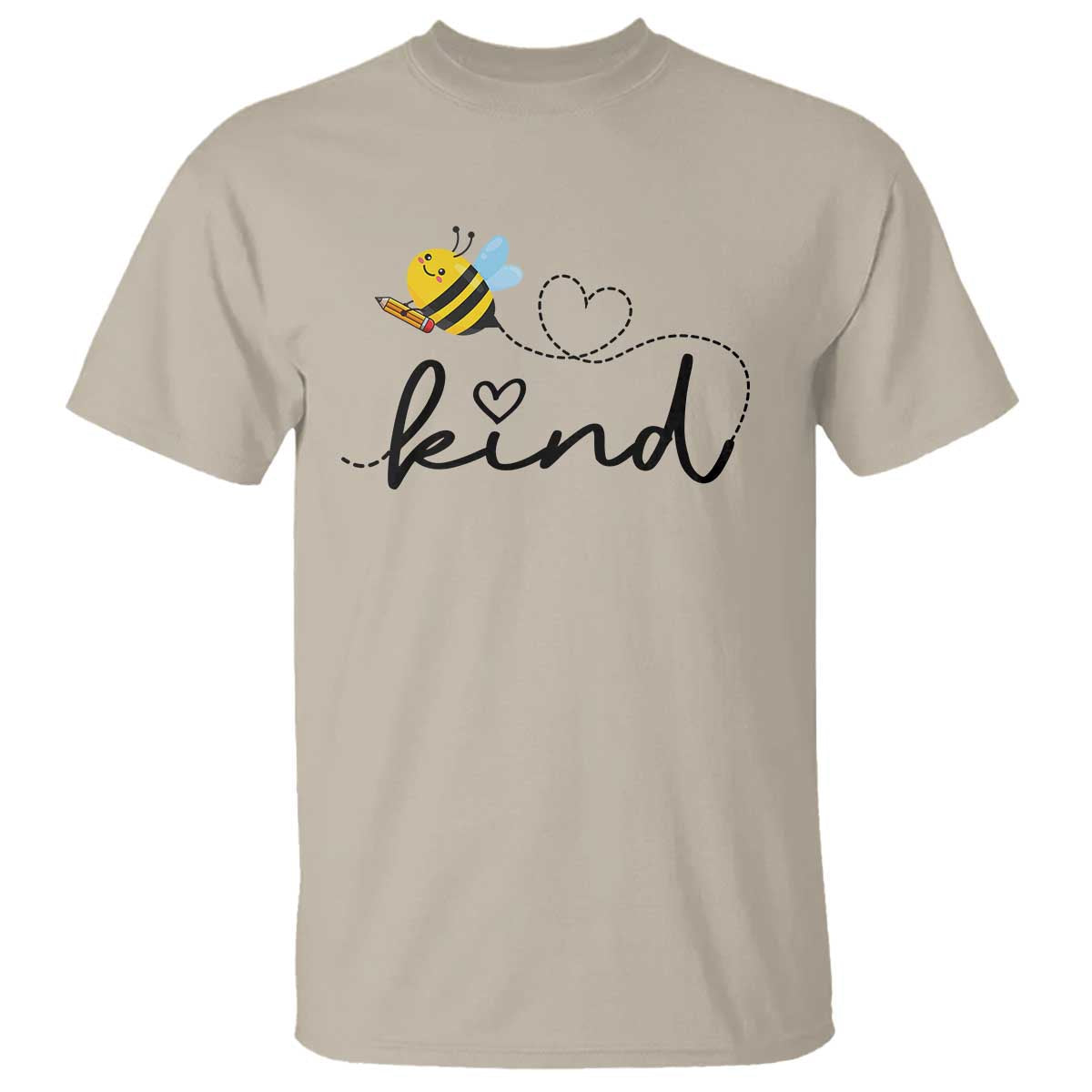 positive-quote-bee-t-shirt-be-kind-pencil-back-to-school-bumblebee