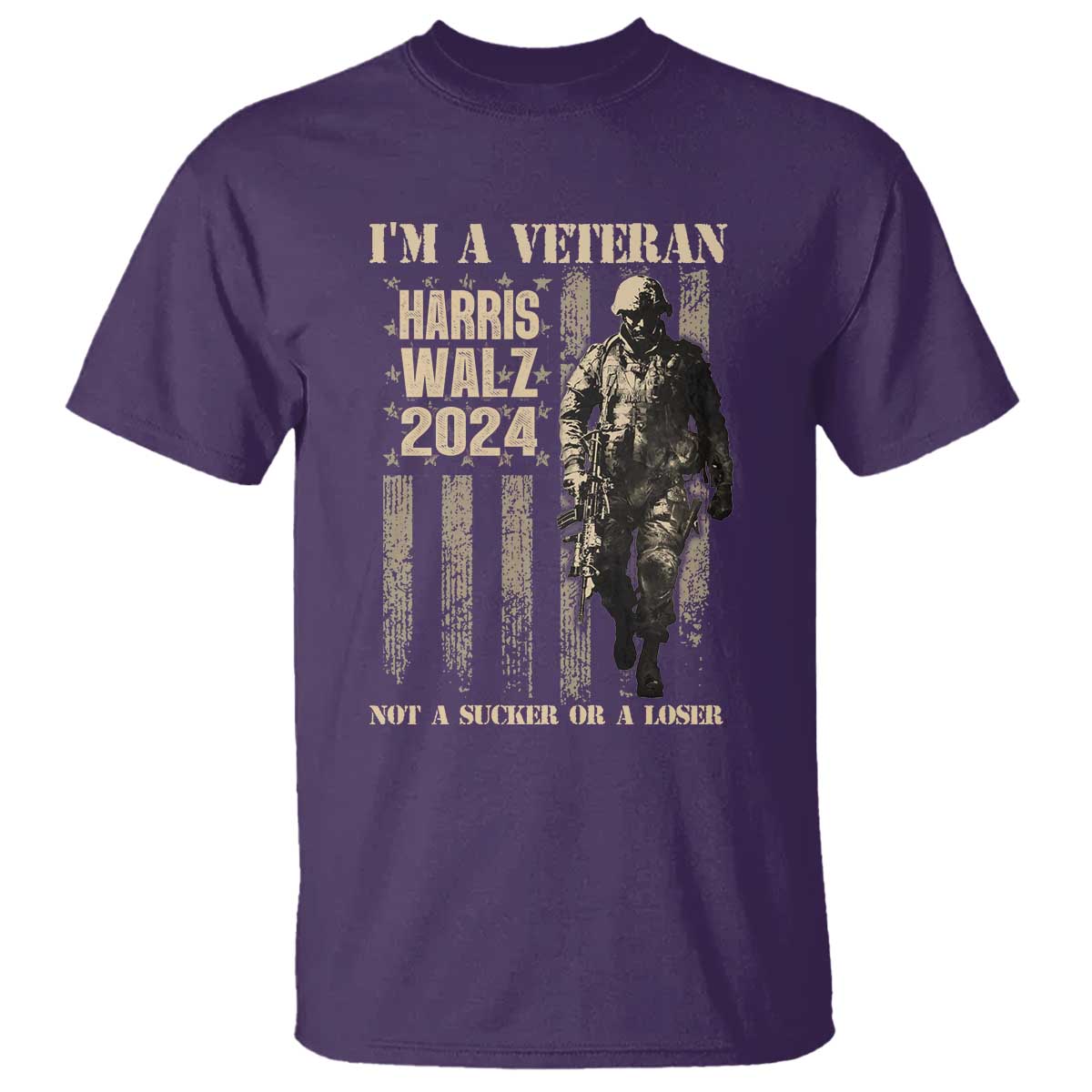 harris-walz-2024-t-shirt-im-a-veteran-not-a-sucker-or-a-loser-vintage-american-flag-military