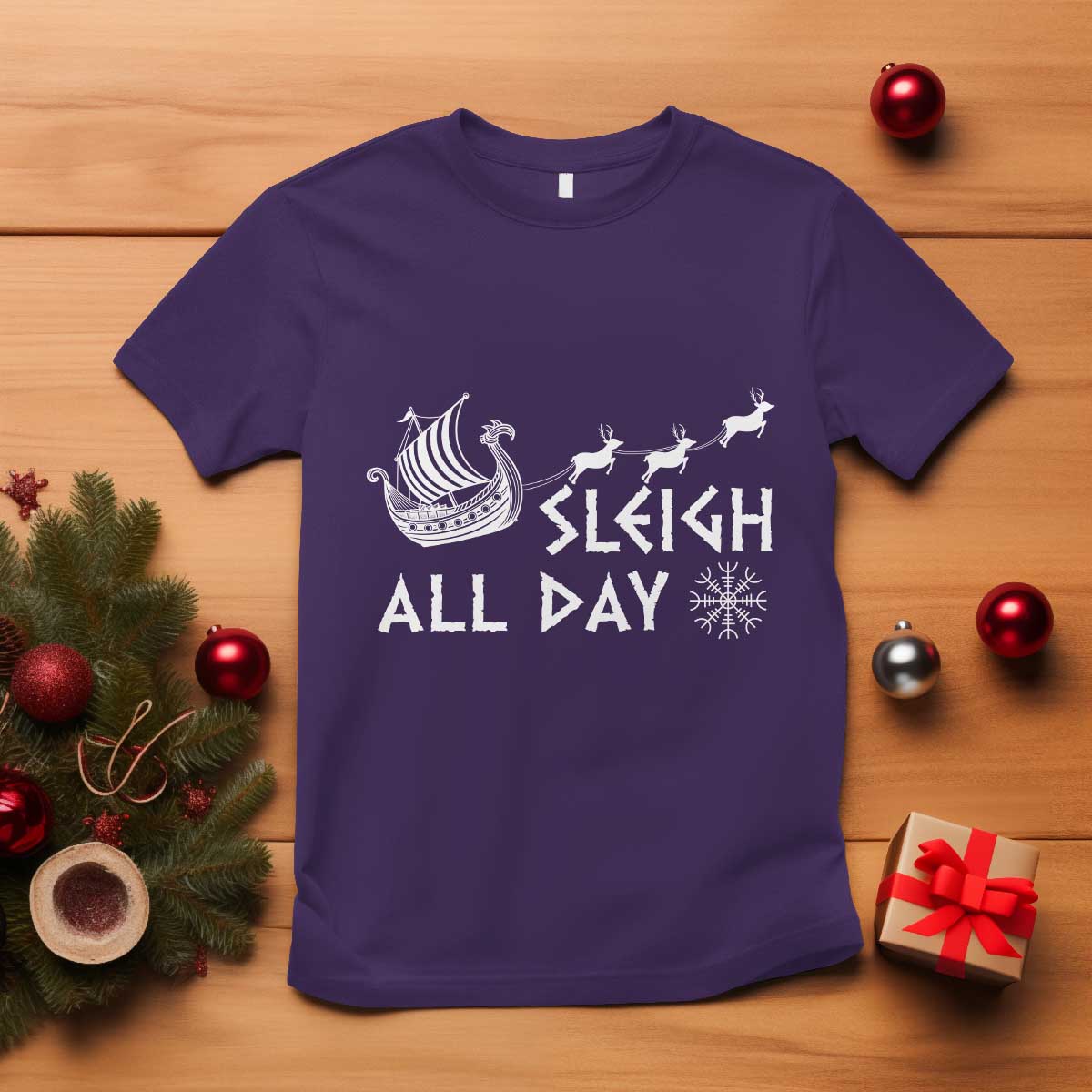 christmas-viking-t-shirt-sleigh-all-day-reindeers-longships