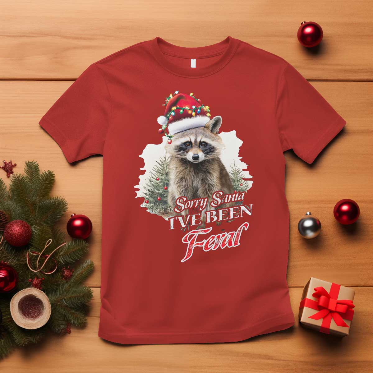 funny-christmas-racoon-t-shirt-sorry-santa-ive-been-feral-trash-panda