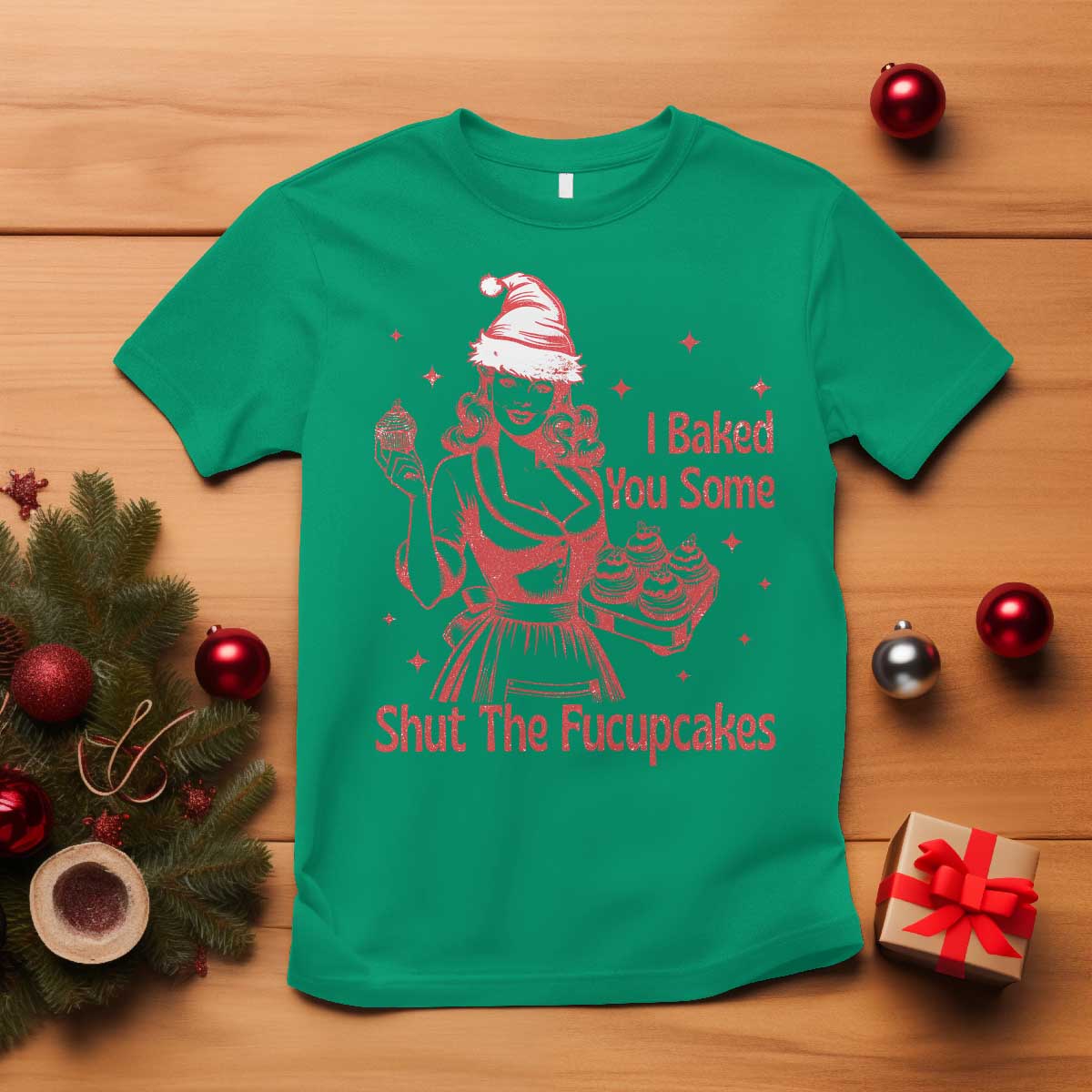 funny-christmas-baking-t-shirt-i-baked-you-some-shut-the-fucupcakes-vintage-santa-hat