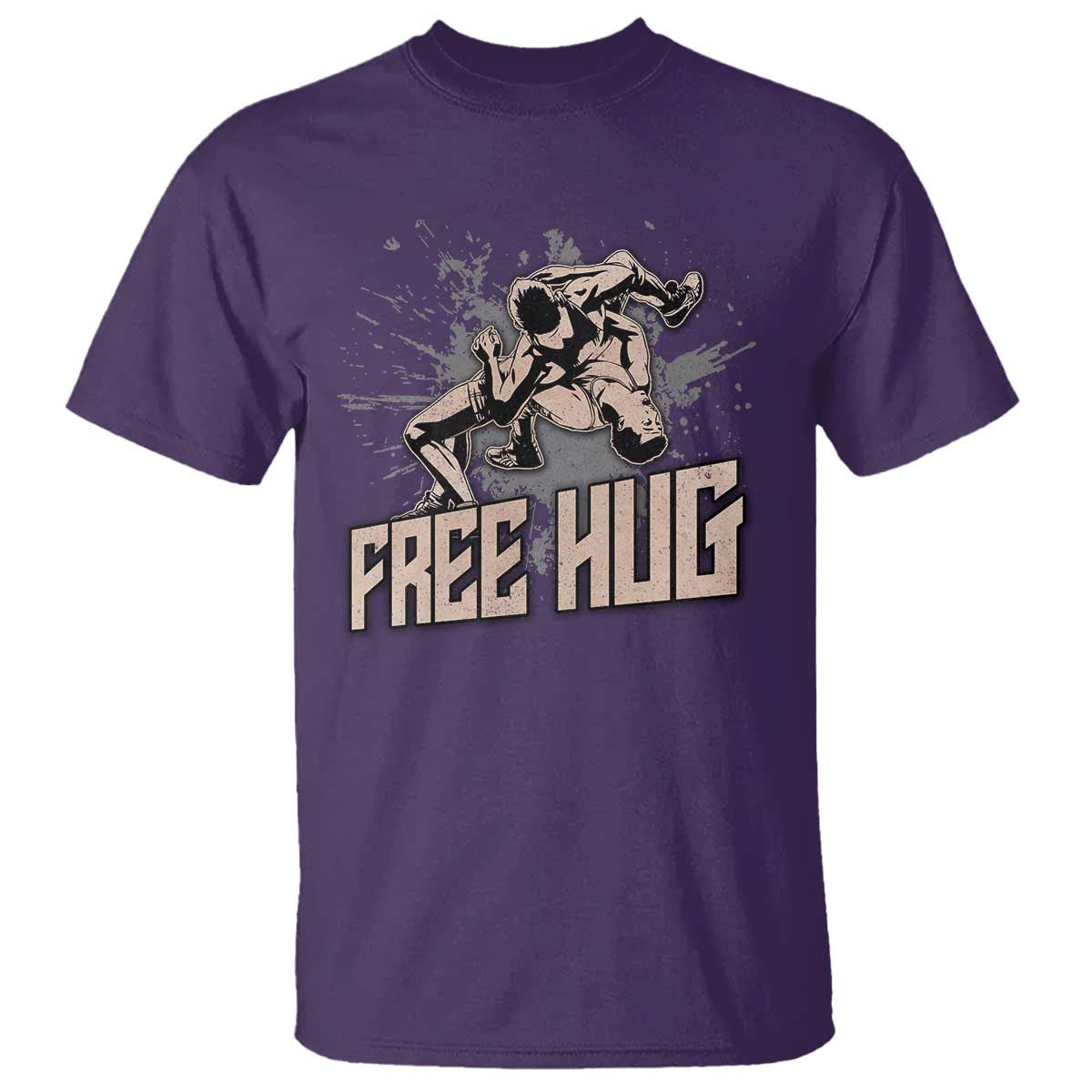 funny-wrestling-t-shirt-free-hug-vintage-wrestler