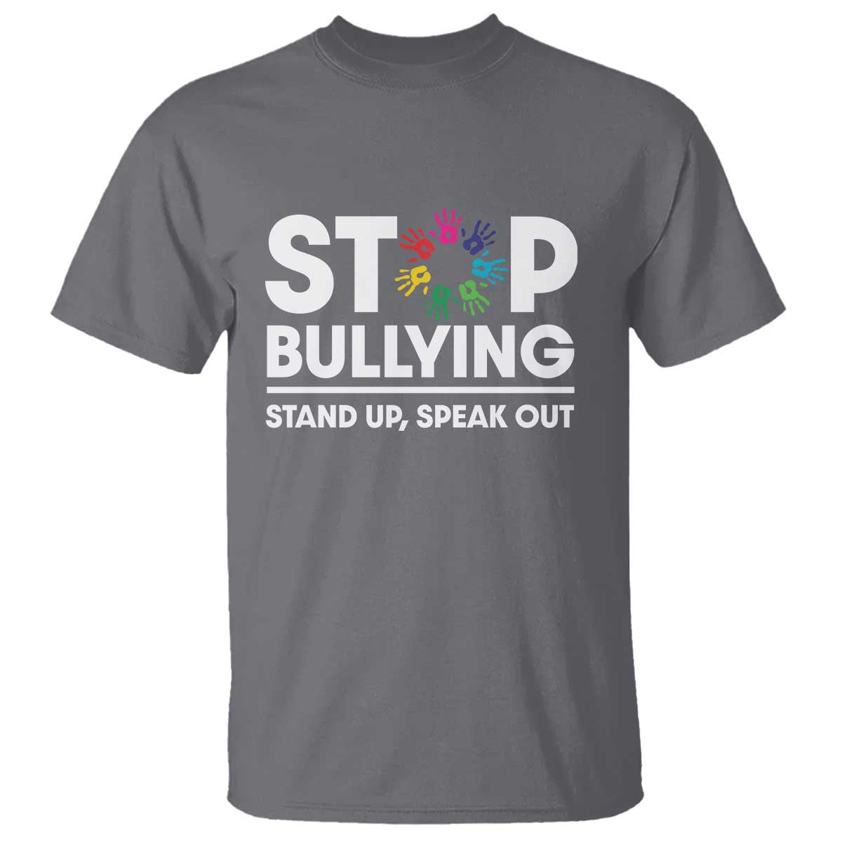 Unity Day T Shirt Stop Bullying Stand Up Speak Out Hand Prints Bullying Prevention