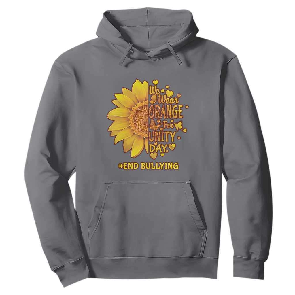Bullying Prevention Hoodie We Wear Orange For Unity Day End Bullying Sunflower