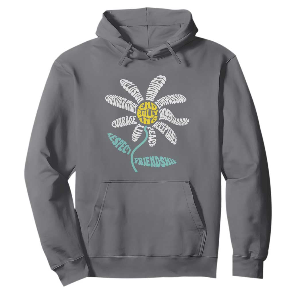 Bullying Prevention Hoodie End Bullying Courage Kindness Peace Inclusion Daisy Flower