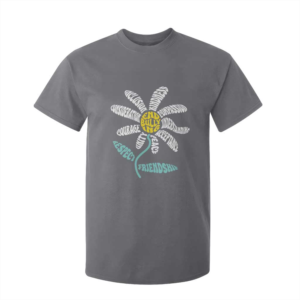 Bullying Prevention T Shirt For Kid End Bullying Courage Kindness Peace Inclusion Daisy Flower