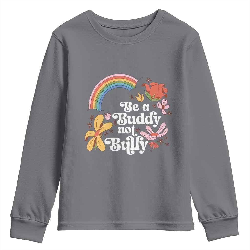 Unity Day Youth Sweatshirt Be A Buddy Not A Bully Bullying Prevention Flower Star