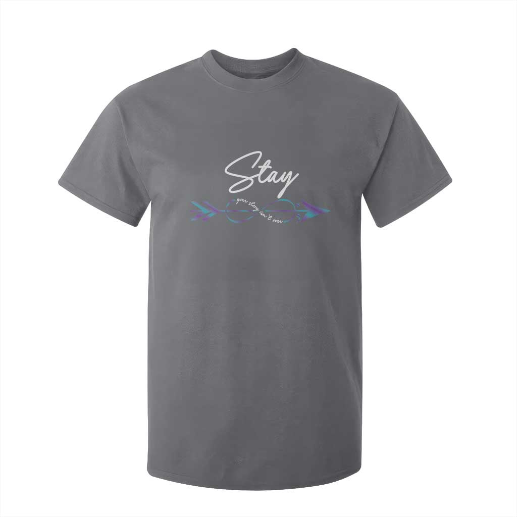 Suicide Prevention Support T Shirt For Kid Stay Your Story Isn't Over Arrow Semicolon