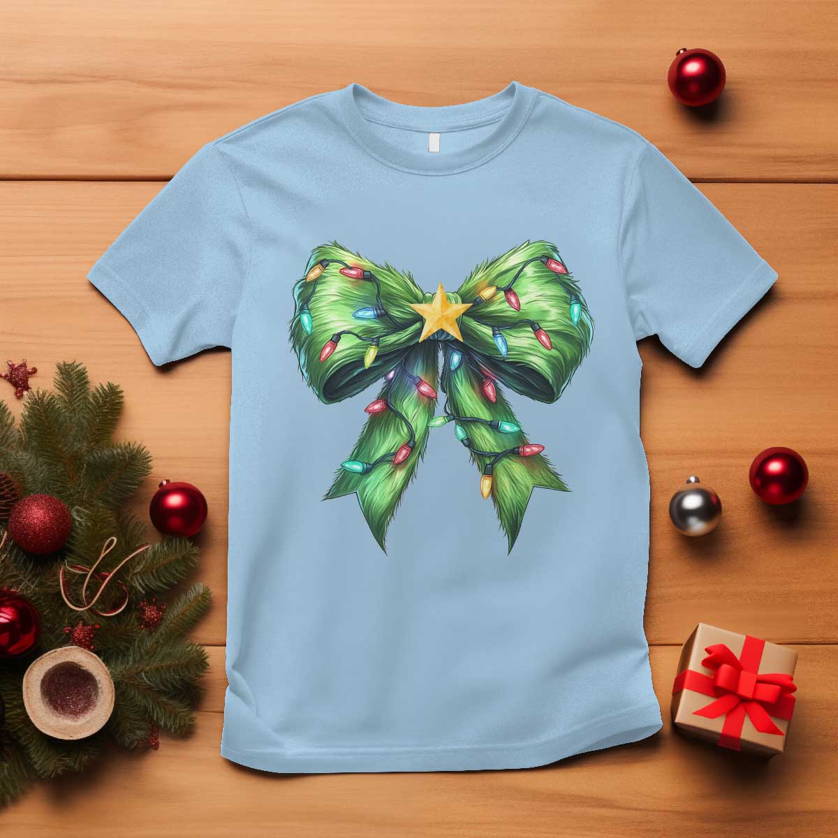 funny-christmas-coquette-t-shirt-green-xmas-tree-bow