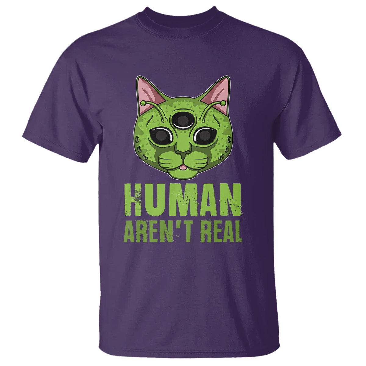 funny-alien-cat-t-shirt-human-arent-real-cute-mythical-creature