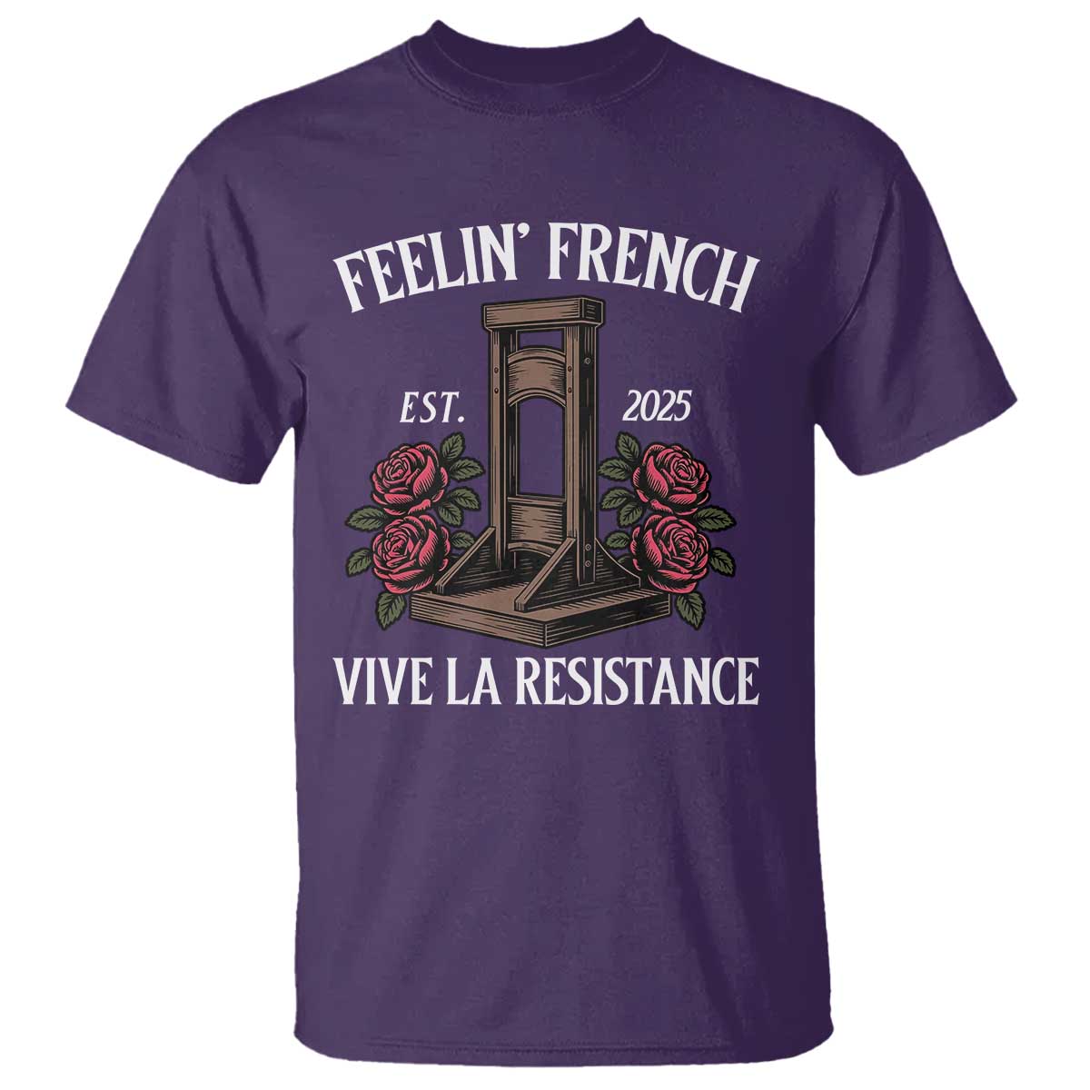 funny-feelin-french-vive-la-resistance-2025-t-shirt-vintage-rose-guillotine