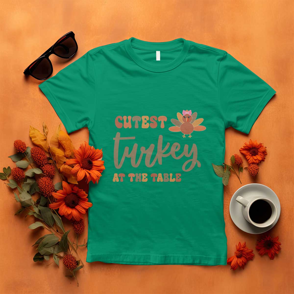 funny-thanksgiving-turkey-t-shirt-cutest-turkey-at-the-table-fall-season