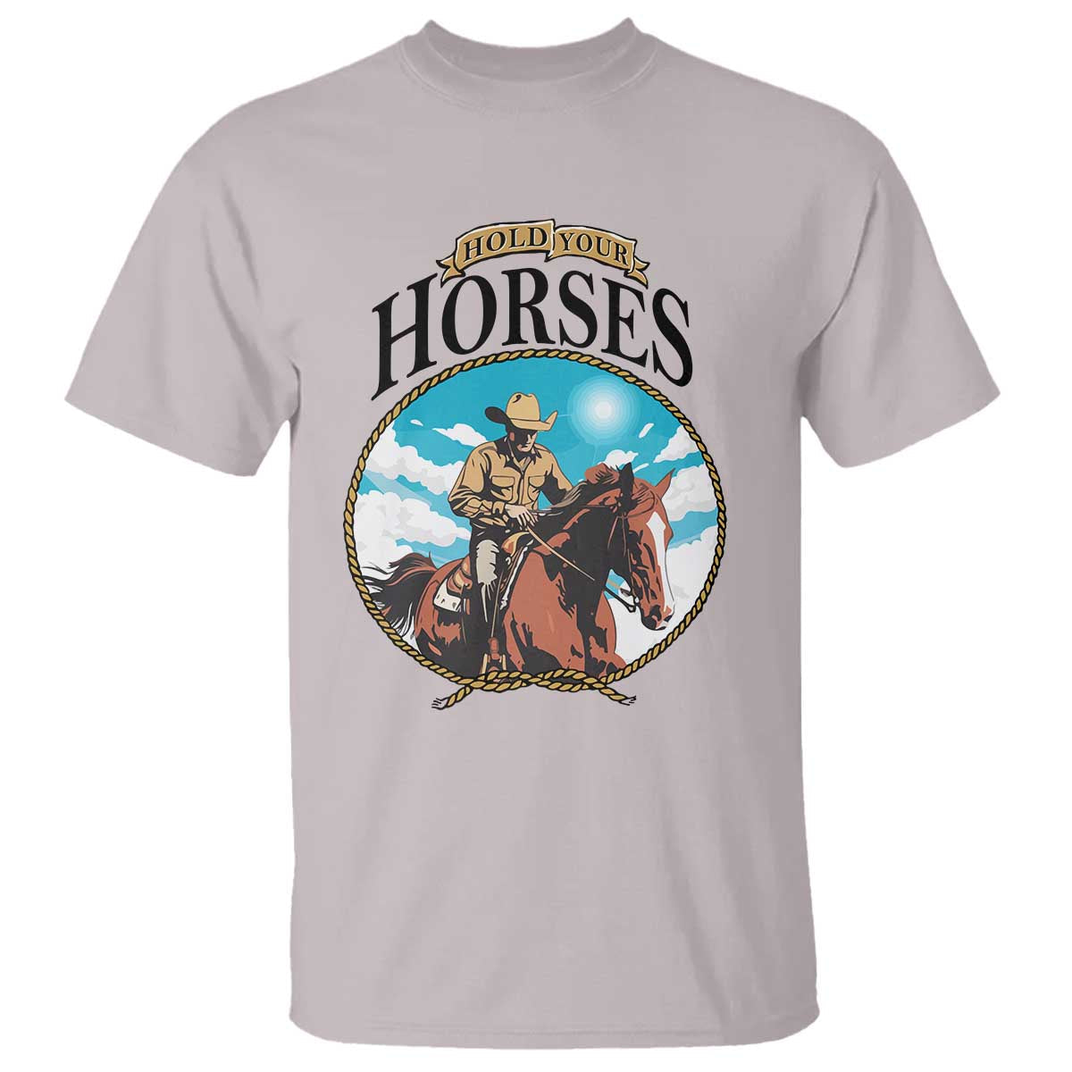 funny-western-country-t-shirt-hold-your-horses-cowboy-rodeo