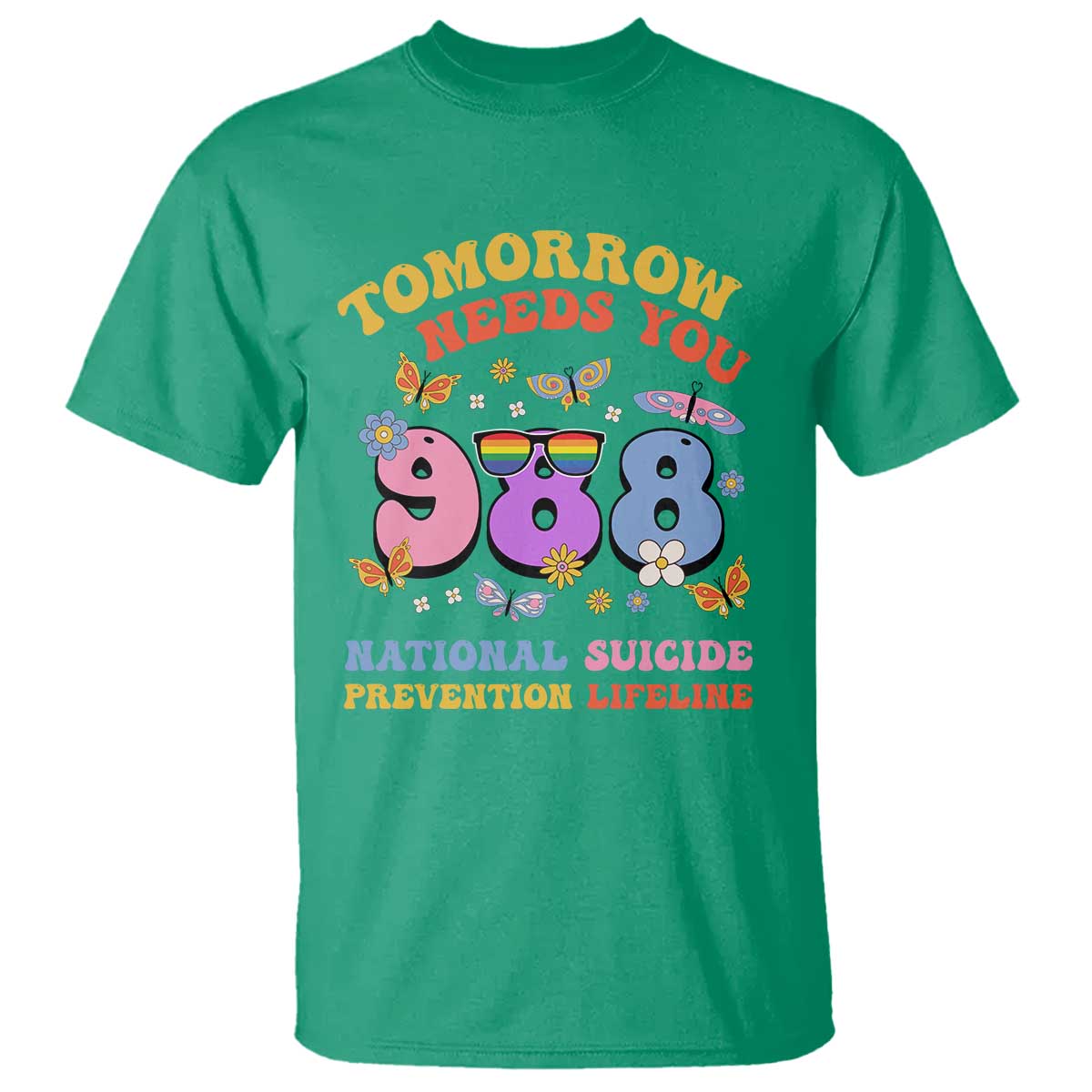 suicide-prevention-t-shirt-tomorrow-needs-you-retro-988-national-suicide-prevention-lifeline