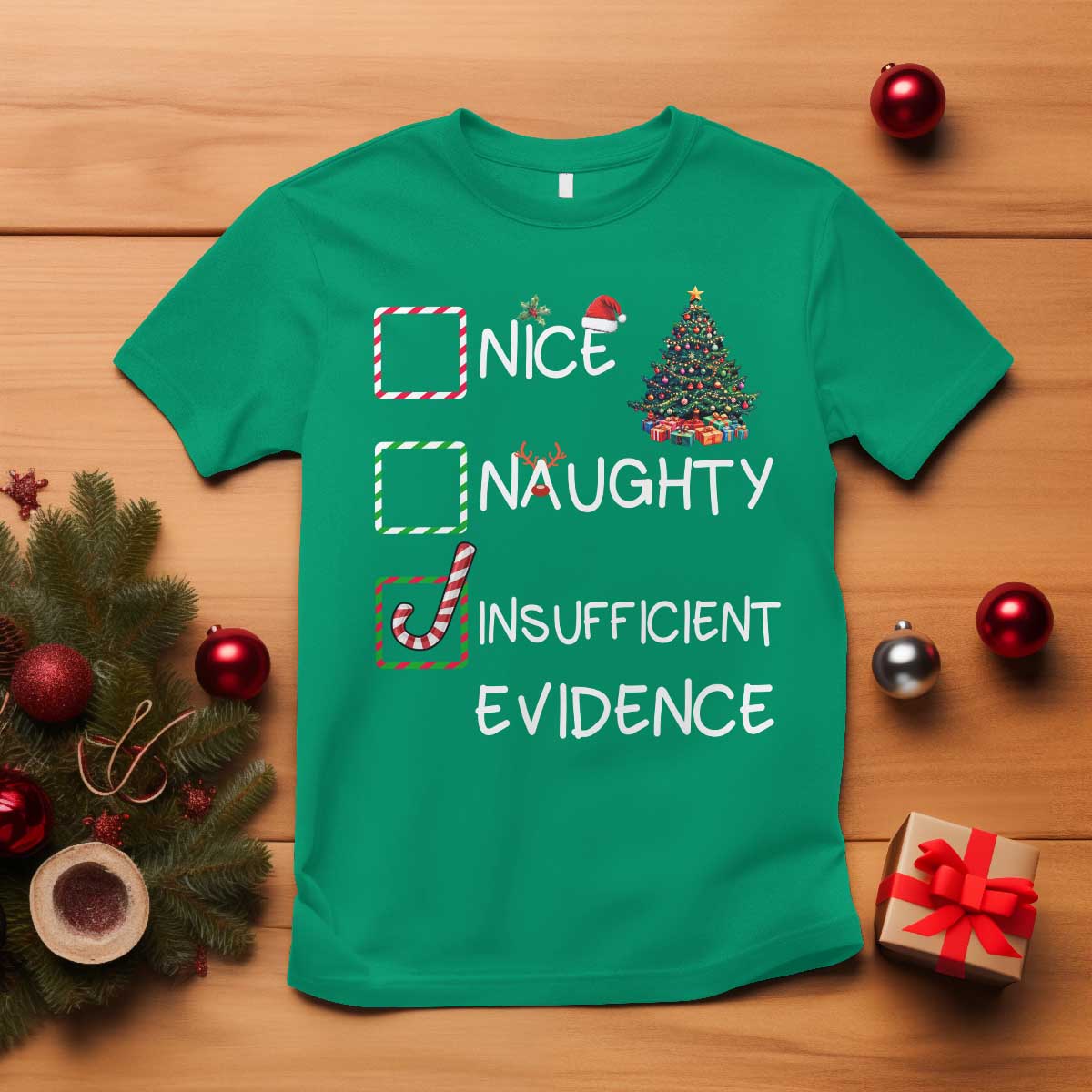 funny-nice-naughty-insufficient-evidence-t-shirt-christmas-tree-candy-cane