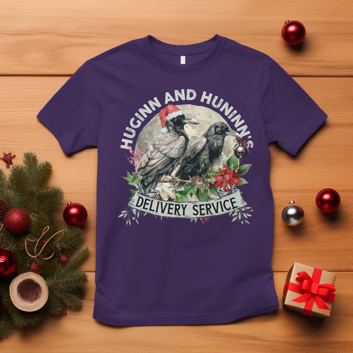christmas-viking-t-shirt-huginn-and-hunninns-delivery-service-raven