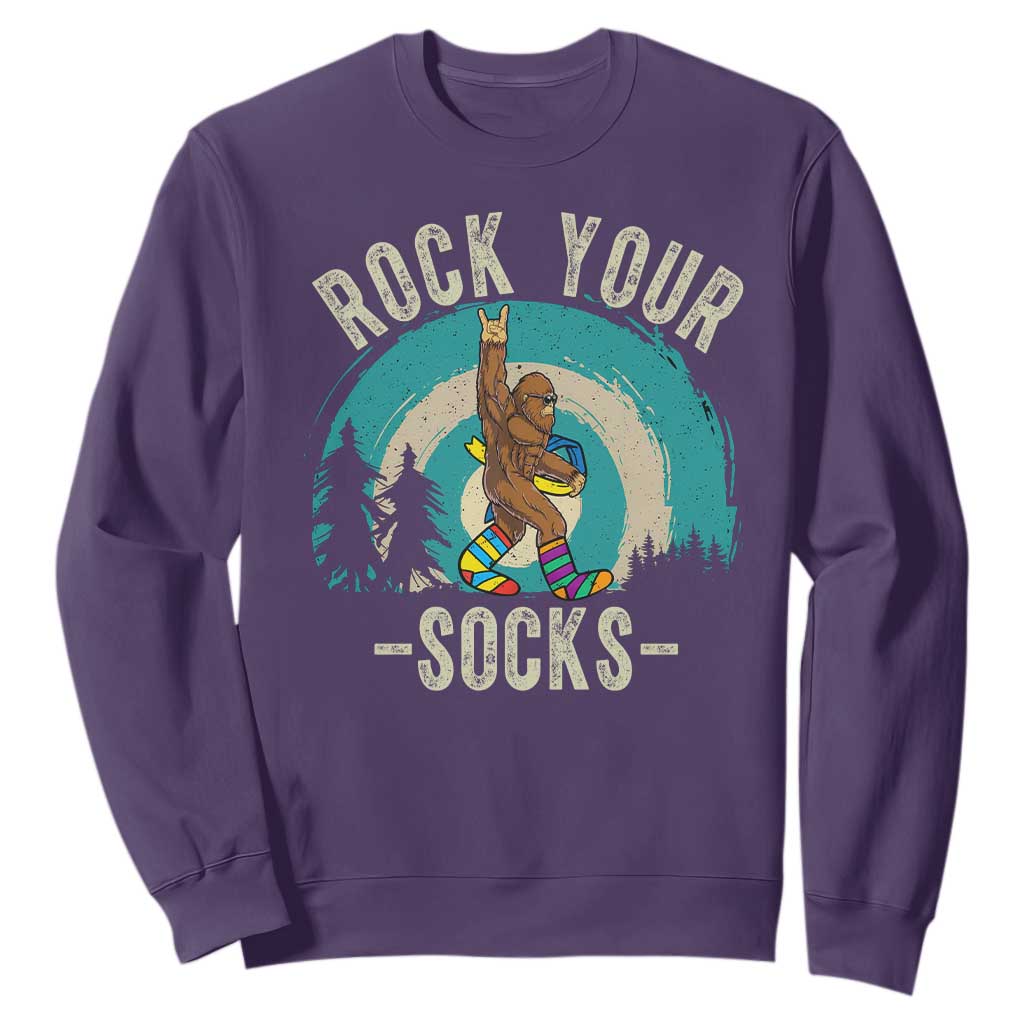 Funny Down Syndrome Support Bigfoot Sweatshirt Rock Your Socks