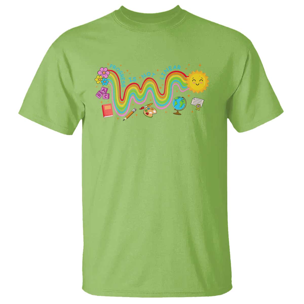 special-education-teacher-t-shirt-progress-is-not-linear-back-to-school-sun-flower