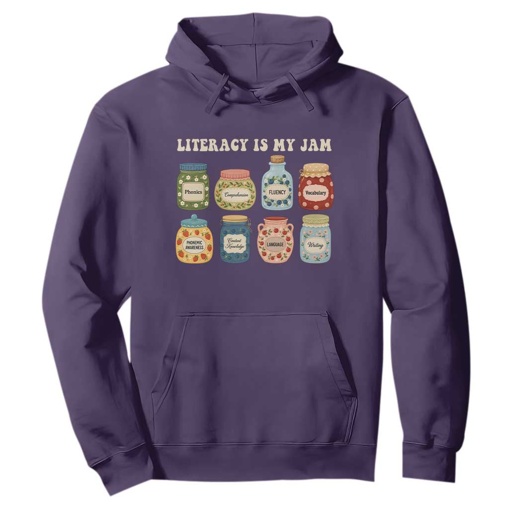 Literacy Is My Jam Hoodie SPED Teacher Special Education Life Dyslexia Reading