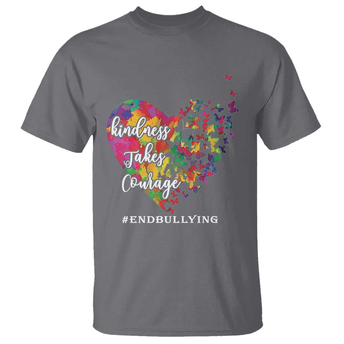 Unity Day T Shirt Kindness Takes Courage End Bullying Support Heart Butterfly