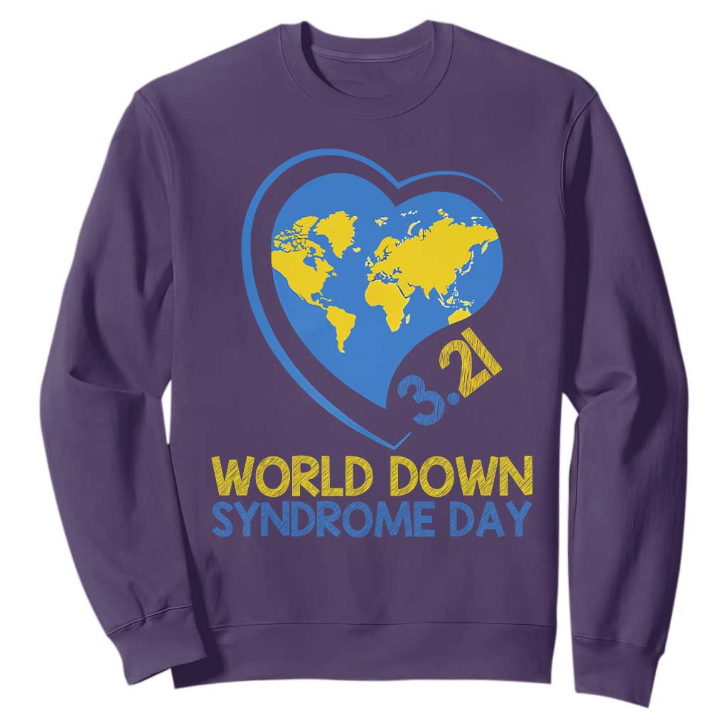 World Down Syndrome Day March 21 World Heart Sweatshirt