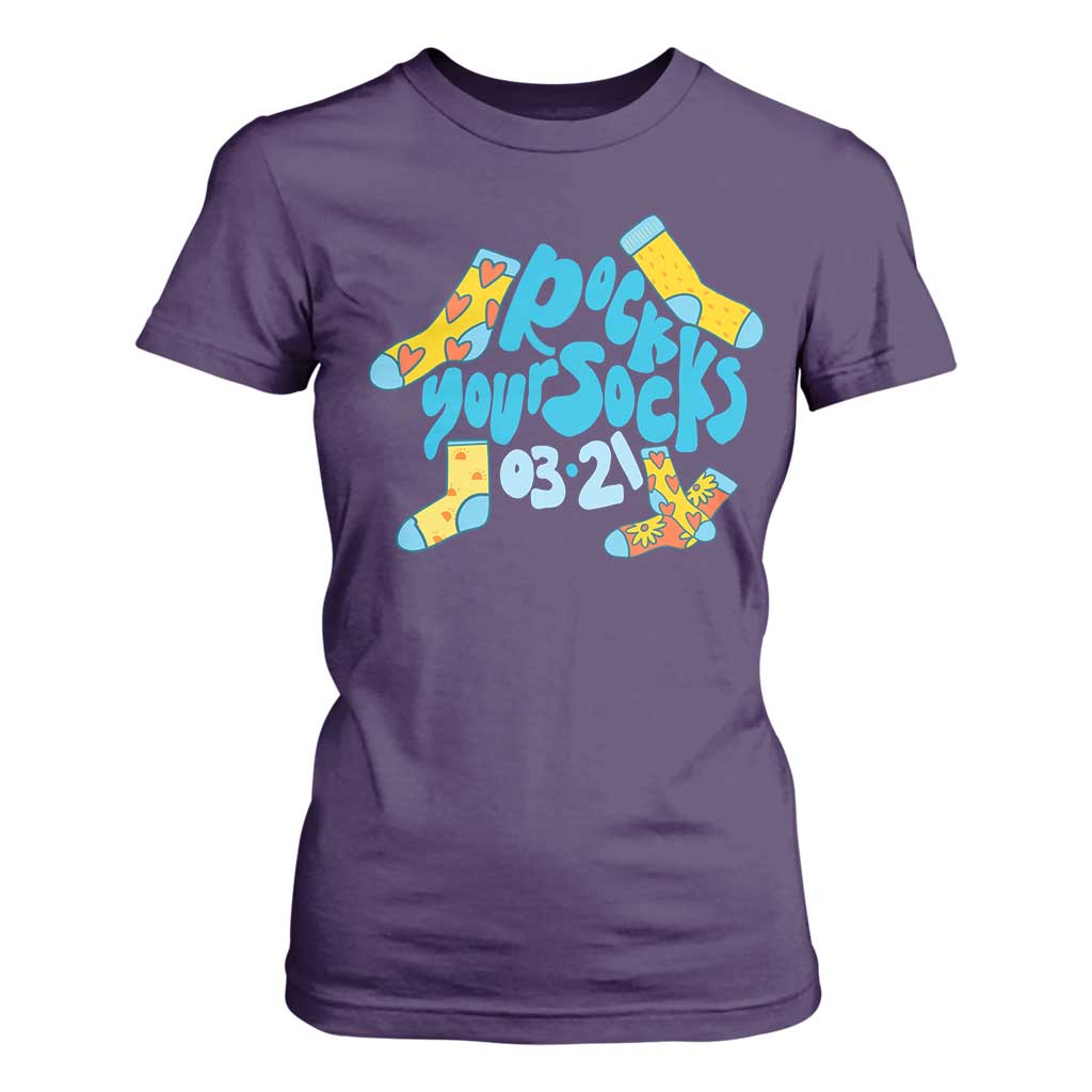 Rock Your Socks T Shirt For Women Down Syndrome Support March 21