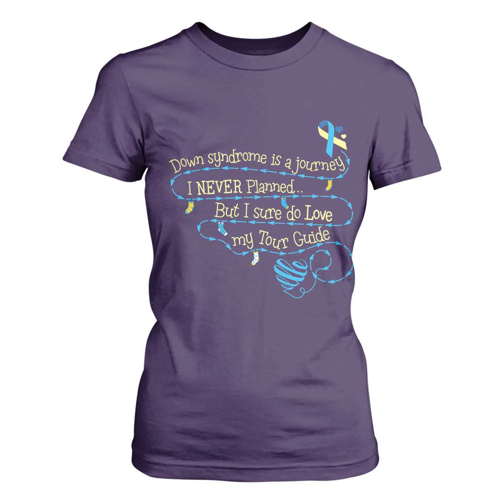 Down Syndrome Support T Shirt For Women Down Syndrome Is A Journey I Never Planned