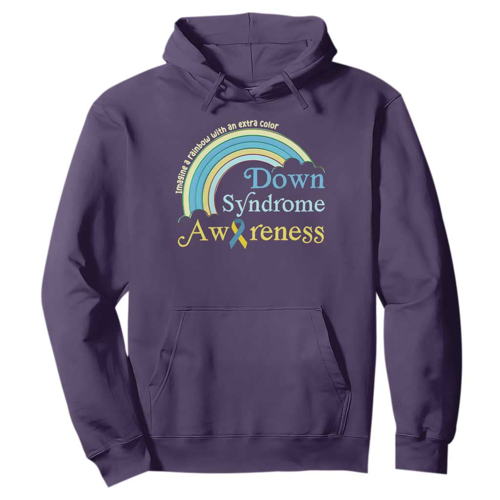 Down Syndrome Support Hoodie Imagine A Rainbow With An Extra Color