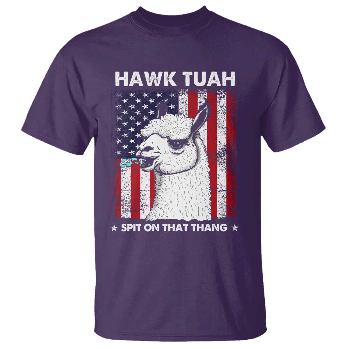 funny-llama-t-shirt-hawk-tuah-spit-on-that-thang-american-flag