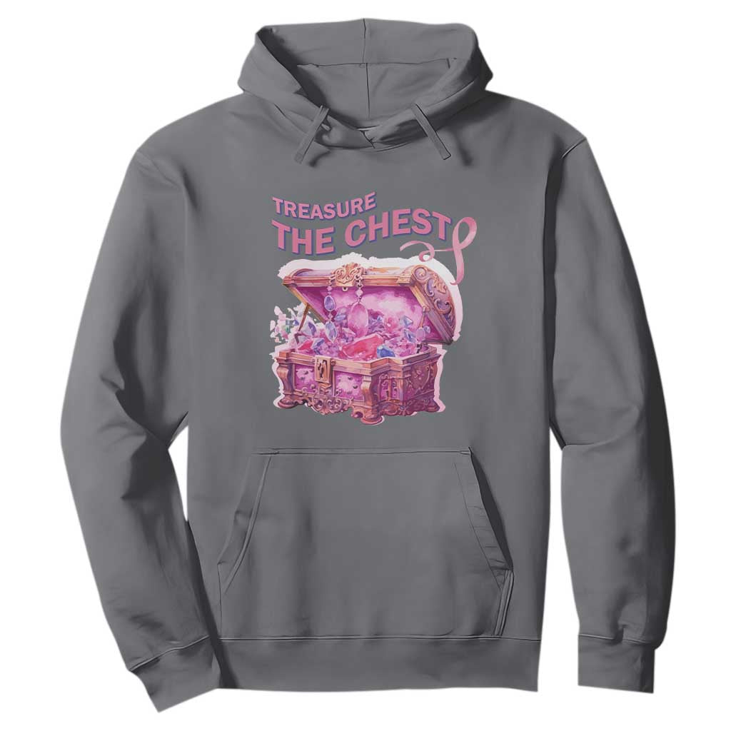 Breast Cancer Support Hoodie Treasure The Chest Crystal Diamond Pink Ribbon