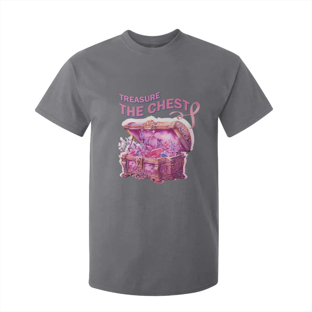 Breast Cancer Support T Shirt For Kid Treasure The Chest Crystal Diamond Pink Ribbon