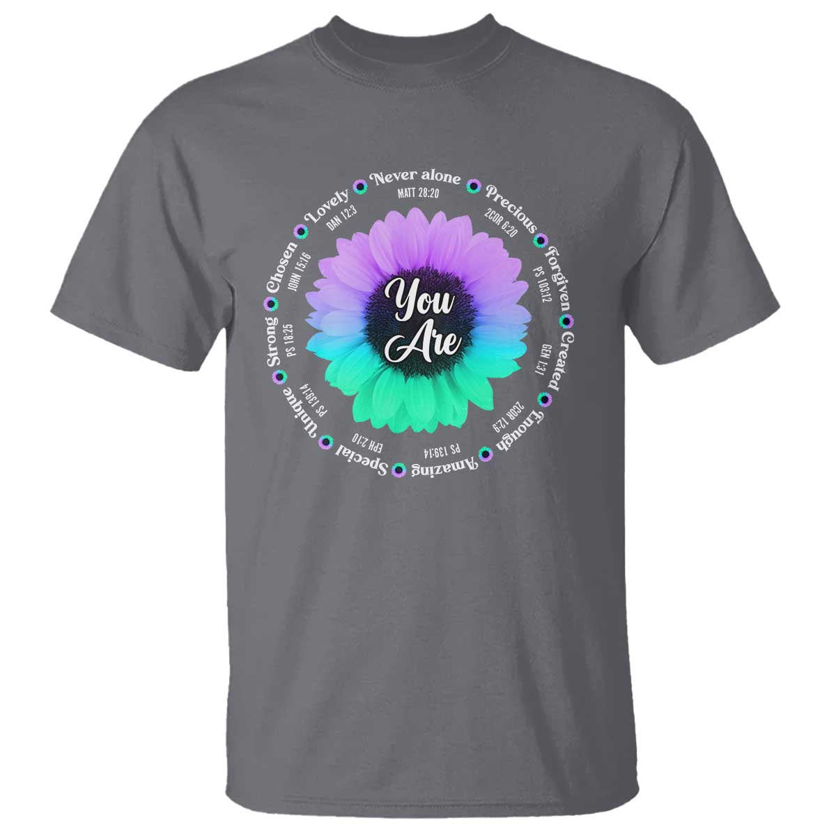 Suicide Prevention Support T Shirt You Are Never Alone Enough Amazing Special Strong Lovely Sunflower
