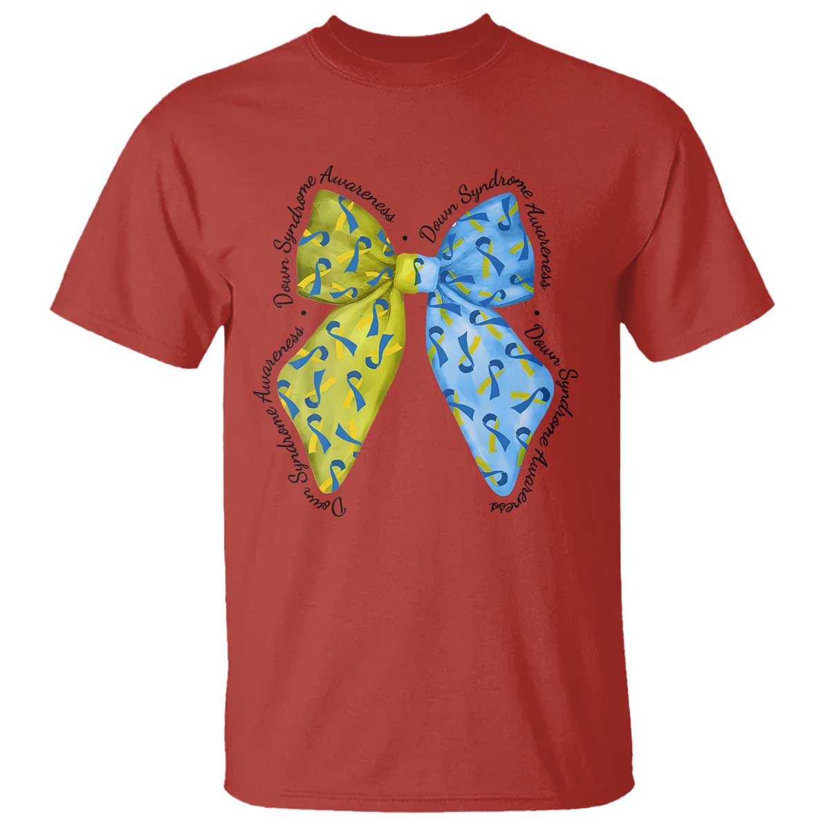 Down Syndrome Support Coquette Bow Ribbon T Shirt