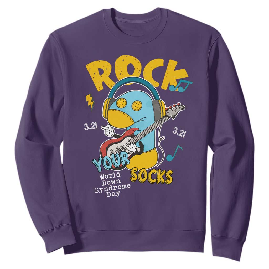 Funny Rock Your Socks Sweatshirt World Down Syndrome Day WDSD