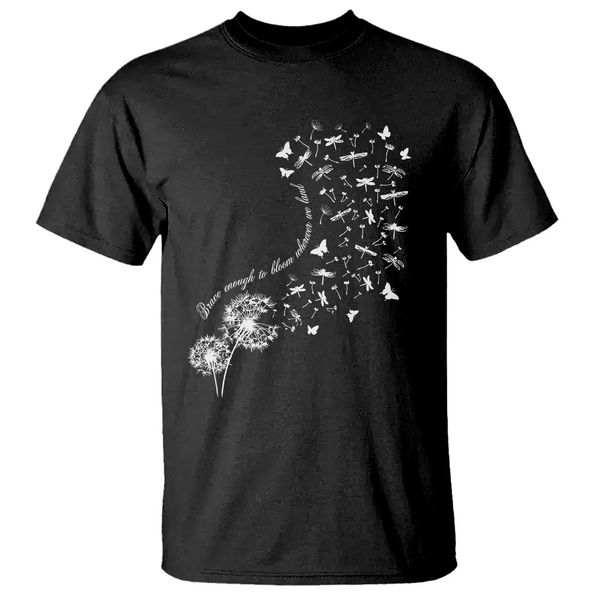 military-child-month-t-shirt-brave-enough-to-bloom-wherever-we-land-dandelion-flowers