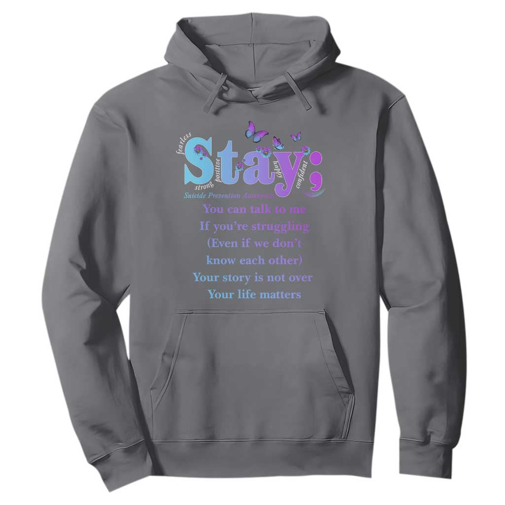 Inspirational Suicide Prevention Hoodie You’re Alive For A Reason Semicolon Support