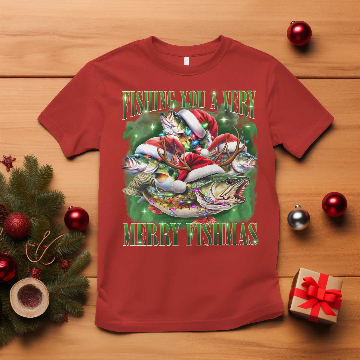 funny-fishing-christmas-t-shirt-fishing-you-a-very-merry-fishmas-santa-hat